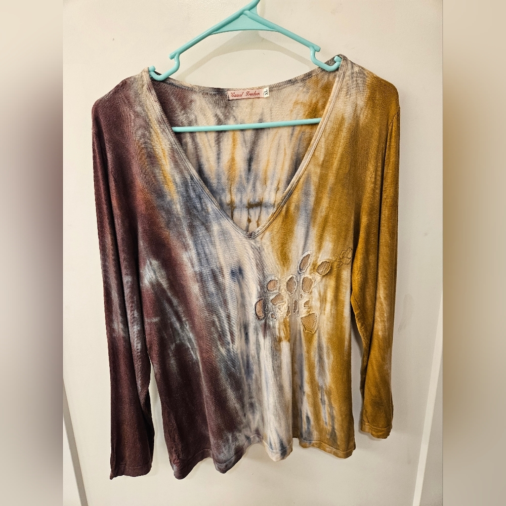 NWOT - VTG - Casual Freedom Stretch Top - Size XL
